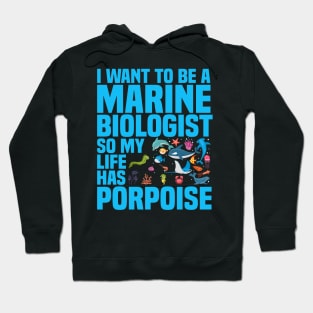 Marine Biologist Biology Fathers Day Gift Funny Retro Vintage Hoodie